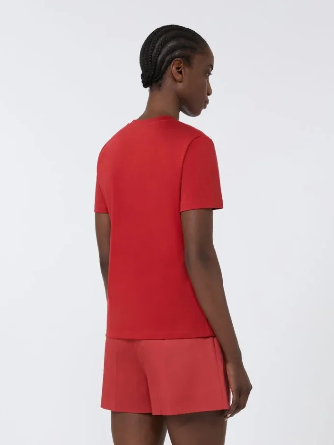 Baumwoll-T-Shirt, rot