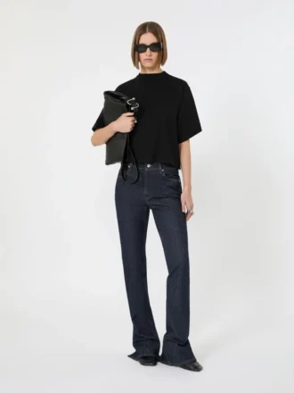 Baumwoll-T-Shirt, schwarz