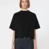 Baumwoll-T-Shirt, schwarz Baumwoll-T-Shirt, schwarz