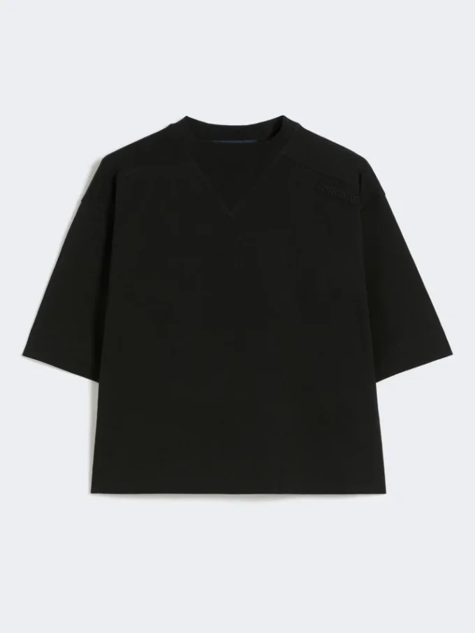 Baumwoll-T-Shirt, schwarz Baumwoll-T-Shirt, schwarz