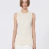 Baumwoll-Tanktop, Ecru Baumwoll-Tanktop, Ecru