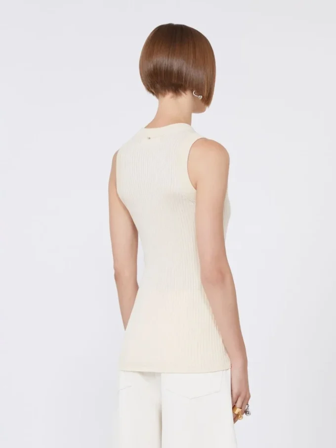 Baumwoll-Tanktop, Ecru Baumwoll-Tanktop, Ecru