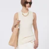 Baumwoll-Tanktop, Ecru Baumwoll-Tanktop, Ecru