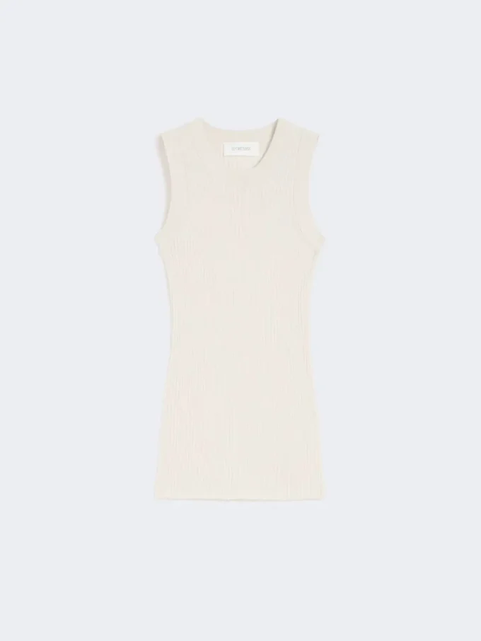 Baumwoll-Tanktop, Ecru Baumwoll-Tanktop, Ecru