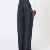 Baumwollhose im Denim-Look, mitternachtsblau