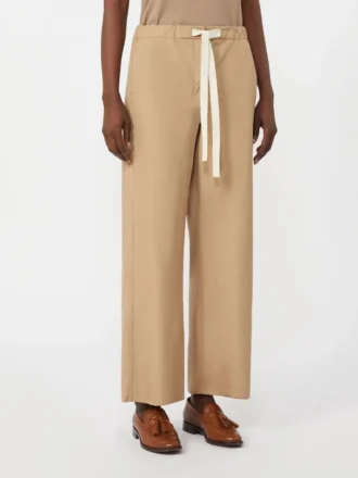 Baumwollhose mit Kordelzug, desert