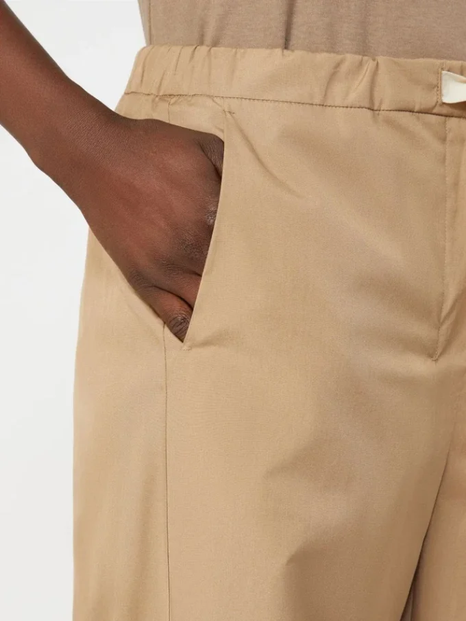 Baumwollhose mit Kordelzug, desert