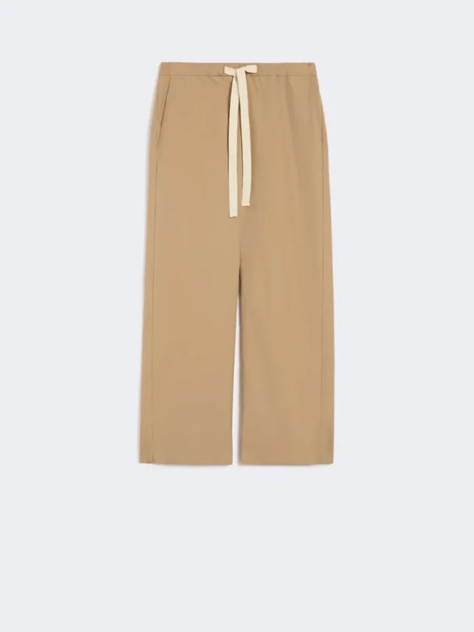 Baumwollhose mit Kordelzug, desert