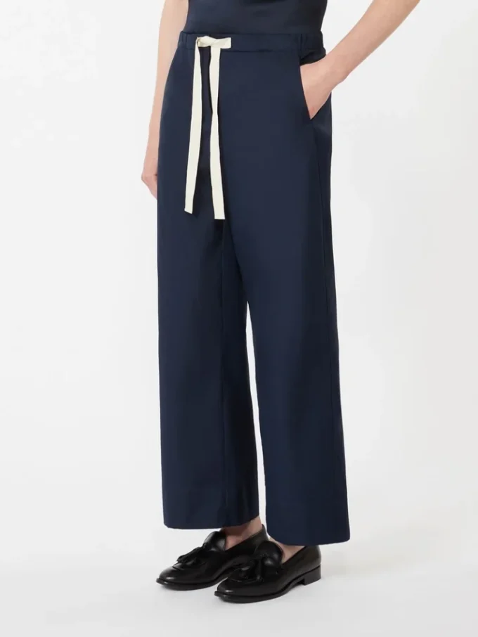 Baumwollhose mit Kordelzug, mitternachtsblau Baumwollhose mit Kordelzug, mitternachtsblau
