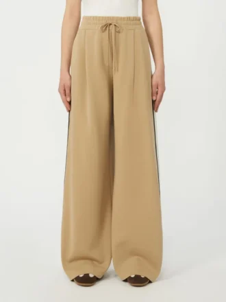 Baumwolljersey-Hose, haselnussbraun