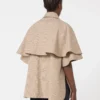 Baumwollmantel mit Glencheck-Muster, tabakfarben Baumwollmantel mit Glencheck-Muster, tabakfarben