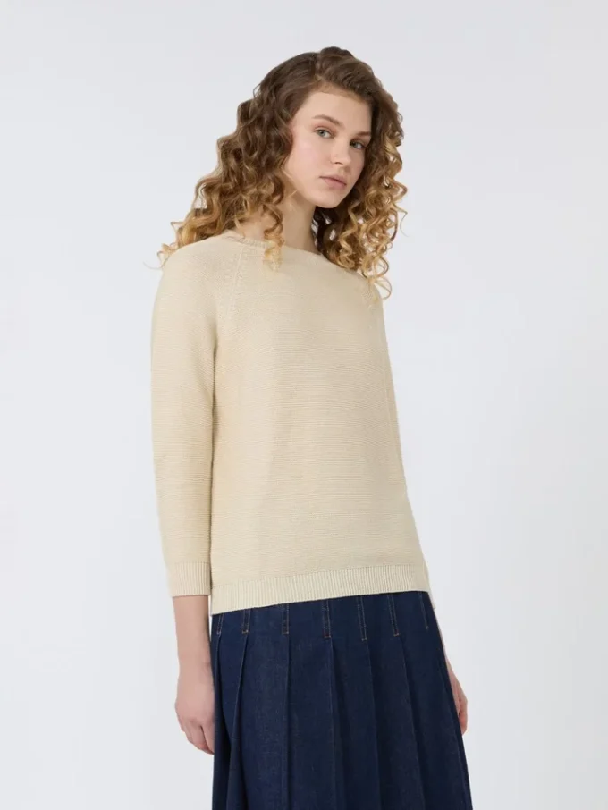Baumwollpullover, Ecru Baumwollpullover, Ecru