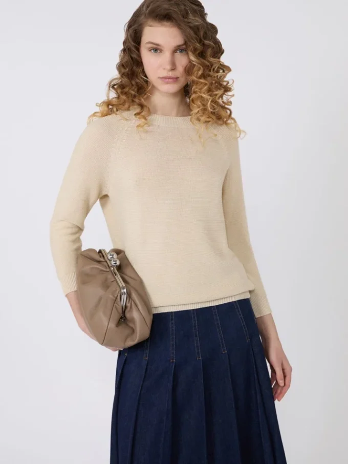 Baumwollpullover, Ecru Baumwollpullover, Ecru