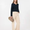 Baumwollpullover in Box-Silhouette, marineblau Baumwollpullover in Box-Silhouette, marineblau