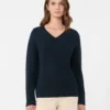Baumwollpullover in Box-Silhouette, marineblau Baumwollpullover in Box-Silhouette, marineblau