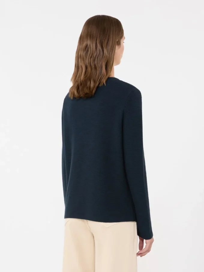 Baumwollpullover in Box-Silhouette, marineblau Baumwollpullover in Box-Silhouette, marineblau