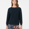 Baumwollpullover, marineblau