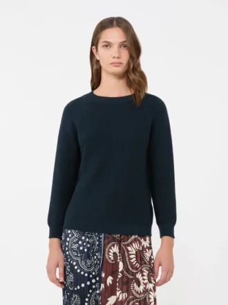 Baumwollpullover, marineblau