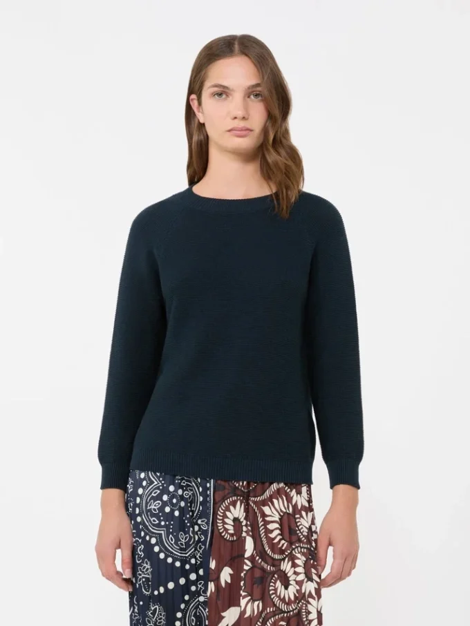 Baumwollpullover, marineblau