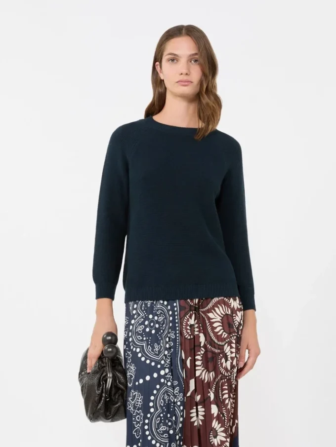 Baumwollpullover, marineblau