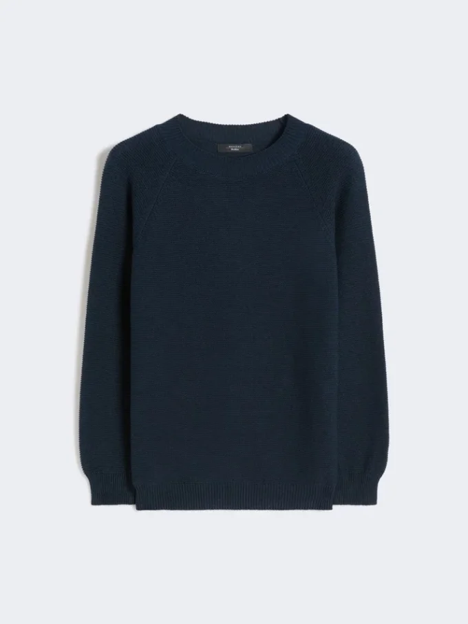 Baumwollpullover, marineblau