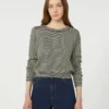 Baumwollpullover mit Rundhalsausschnitt, marineblau Baumwollpullover mit Rundhalsausschnitt, marineblau