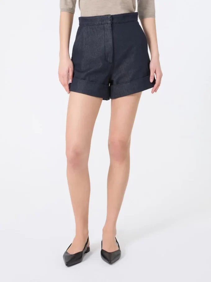 Baumwollshorts im Denim-Look, mitternachtsblau Baumwollshorts im Denim-Look, mitternachtsblau