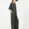 Bedruckte Seidenbluse, schwarz-weiß Bedruckte Seidenbluse, schwarz-weiß