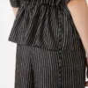 Bedruckte Seidenbluse, schwarz-weiß Bedruckte Seidenbluse, schwarz-weiß