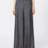 Bedruckte Seidenhose, ultramarinblau Bedruckte Seidenhose, ultramarinblau