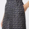 Bedruckte Seidenhose, ultramarinblau Bedruckte Seidenhose, ultramarinblau