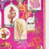 Bedruckter Oversize-Schal aus Seidentwill, fuchsia