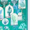 Bedruckter Oversize-Schal aus Seidentwill, grün
