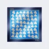 Bedruckter Seidenschal, marineblau Bedruckter Seidenschal, marineblau