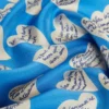 Bedruckter Seidenschal, marineblau Bedruckter Seidenschal, marineblau