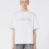 Bedrucktes Baumwoll-T-Shirt, optisches Weiß Bedrucktes Baumwoll-T-Shirt, optisches Weiß