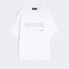 Bedrucktes Baumwoll-T-Shirt, optisches Weiß Bedrucktes Baumwoll-T-Shirt, optisches Weiß