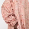 Bedrucktes Kaftankleid aus Twill, korallenrot Bedrucktes Kaftankleid aus Twill, korallenrot