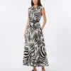 Bedrucktes Popeline-Hemdkleid, schwarz Bedrucktes Popeline-Hemdkleid, schwarz