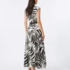 Bedrucktes Popeline-Hemdkleid, schwarz Bedrucktes Popeline-Hemdkleid, schwarz