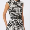 Bedrucktes Popeline-Hemdkleid, schwarz Bedrucktes Popeline-Hemdkleid, schwarz