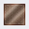 Bedrucktes quadratisches Seidenfoulard, karamellfarben Bedrucktes quadratisches Seidenfoulard, karamellfarben