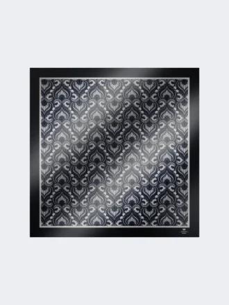 Bedrucktes quadratisches Seidenfoulard, marineblau