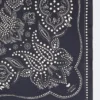 Bedrucktes quadratisches Seidenfoulard, mitternachtsblau Bedrucktes quadratisches Seidenfoulard, mitternachtsblau