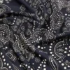 Bedrucktes quadratisches Seidenfoulard, mitternachtsblau Bedrucktes quadratisches Seidenfoulard, mitternachtsblau