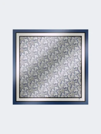 Bedrucktes Seidenfoulard, China-Blau