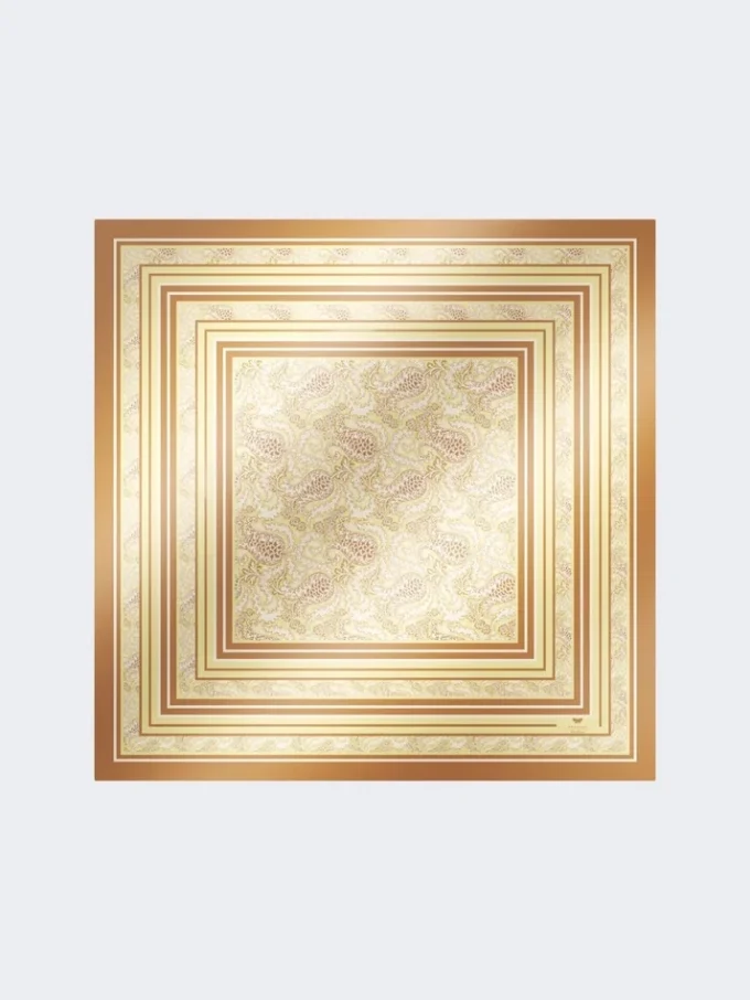 Bedrucktes Seidenfoulard, grün Bedrucktes Seidenfoulard, grün