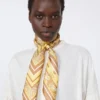 Bedrucktes Seidenfoulard, grün Bedrucktes Seidenfoulard, grün