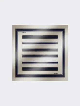 Bedrucktes Seidenfoulard, ultramarin