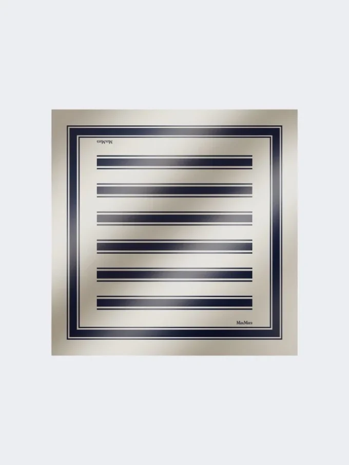 Bedrucktes Seidenfoulard, ultramarin Bedrucktes Seidenfoulard, ultramarin